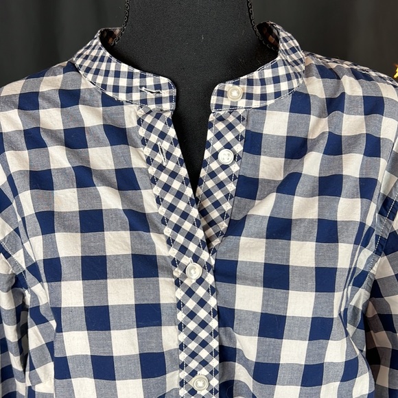 Land’s End Draper James Blue/White Checked Dress - Picture 2 of 4